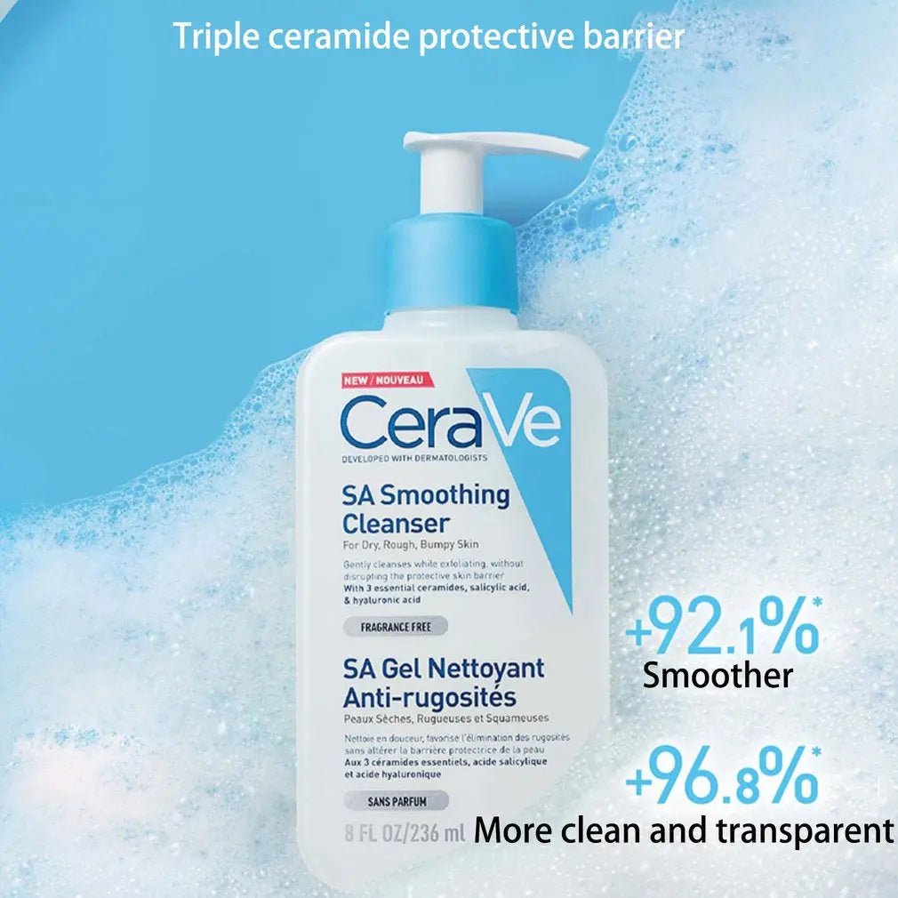 CeraVe SA Smoothing Cleanser 236ml / 8oz - Gel Cleanser for Dry, Rough, Bumpy Skin with Salicylic Acid & Ceramides